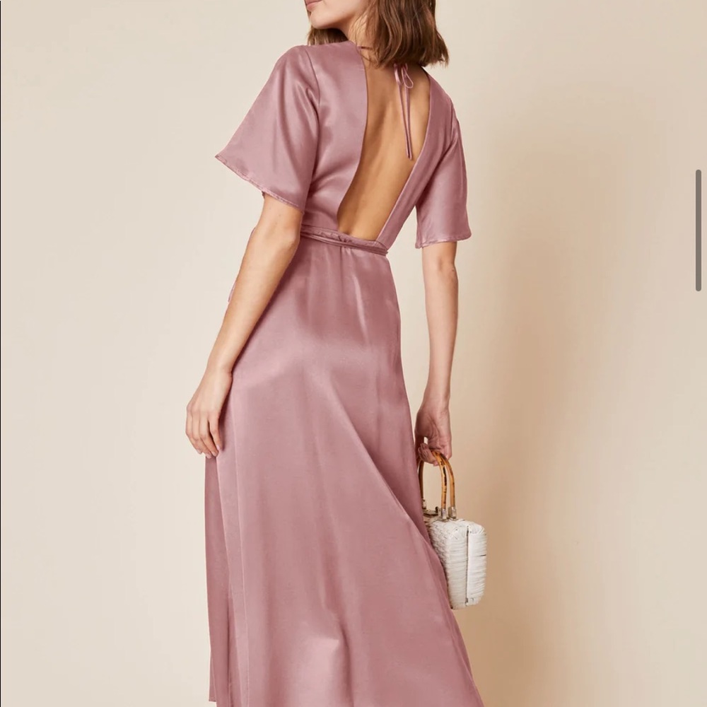 Whimsy and Row - Lola Wrap Dress in Blush